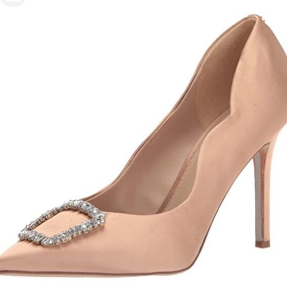 Sam Edelman Harriett Rosa Blush Pointed Toe Rhinestone Heel | 6 - Picture 1 of 10